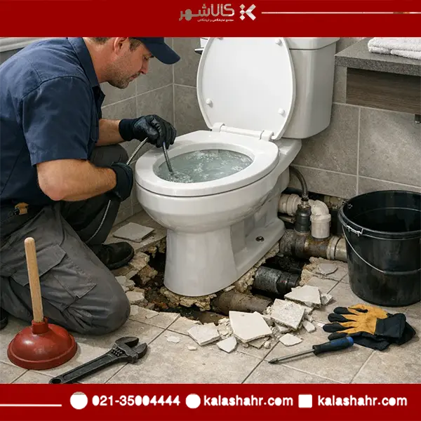 عدم مکش توالت فرنگی و علت عدم تخلیه کامل